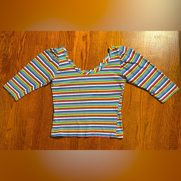 VTG Multicolor Striped Top - Picture 1 of 8